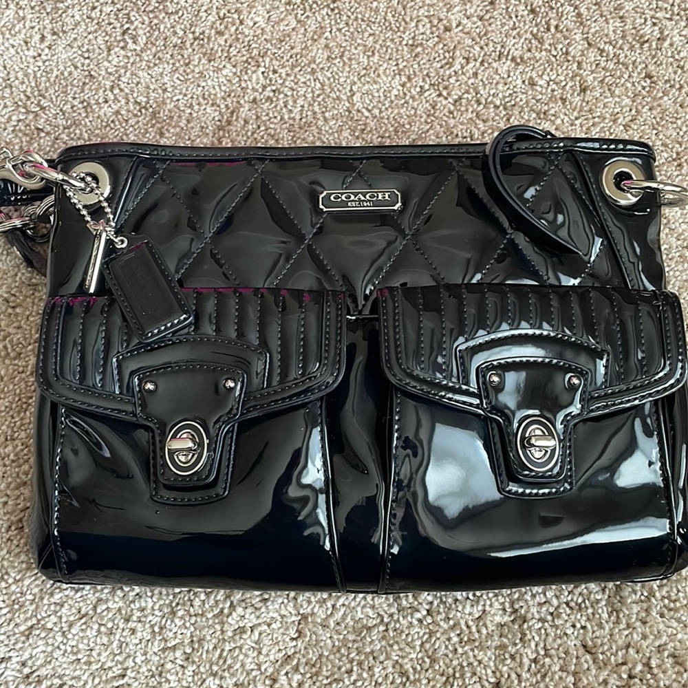Coach - Black Patent Leather Bag - Almost New!!